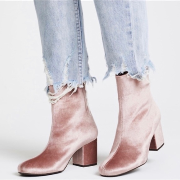 free people cecile velvet ankle boot